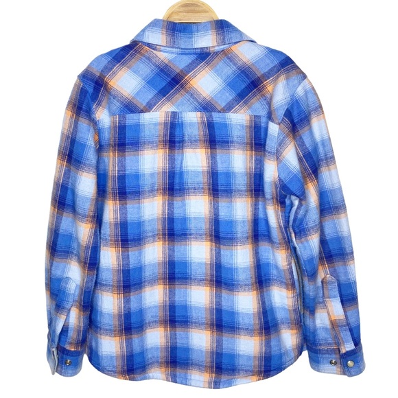 L. L. Bean Brushed Flannel Plaid Shirt Jacket Shacket - Picture 2 of 8